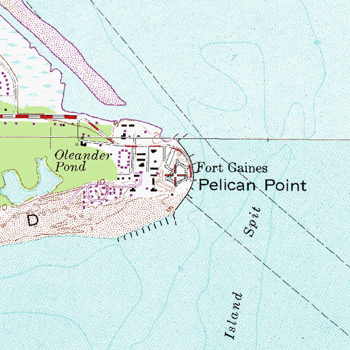 Topographic Map of Pelican Point, AL