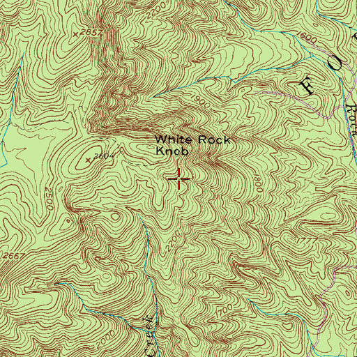 Topographic Map of White Rock Scenic Area, SC