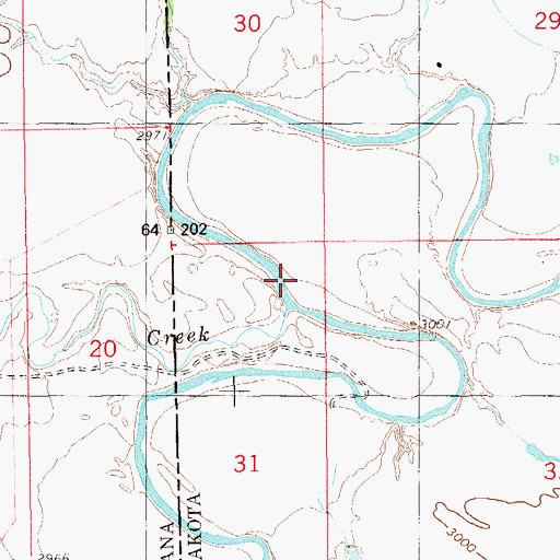 Topographic Map of Coal Bank Creek, SD