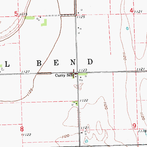 Topographic Map of Curry School, SD