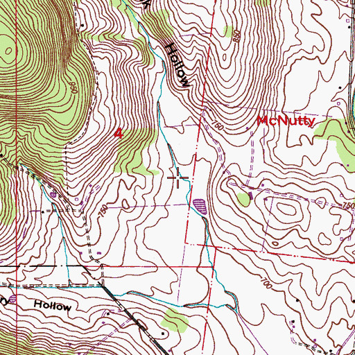 Topographic Map of Reddick Hollow, AL