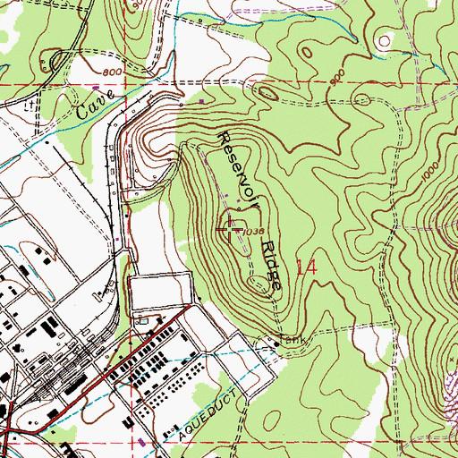 Topographic Map of Reservoir Ridge, AL