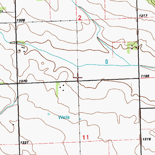 Topographic Map of Lamont School, SD