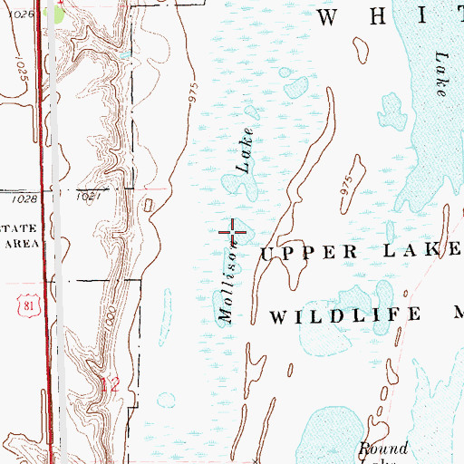 Topographic Map of Mollison Lake, SD
