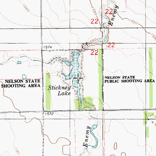 Topographic Map of Nelson State Public Shooting Area, SD