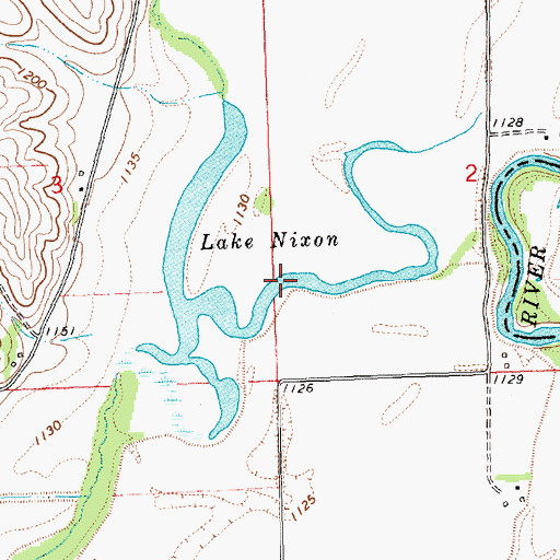 Topographic Map of Lake Nixon, SD