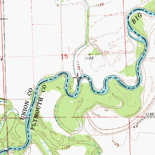 Topographic Map of Sayles Creek, SD