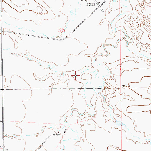 Topographic Map of Seal Draw, SD