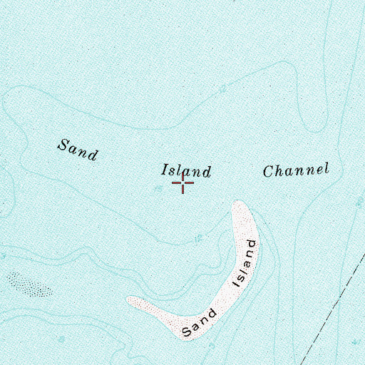 Topographic Map of Sand Island Channel, AL