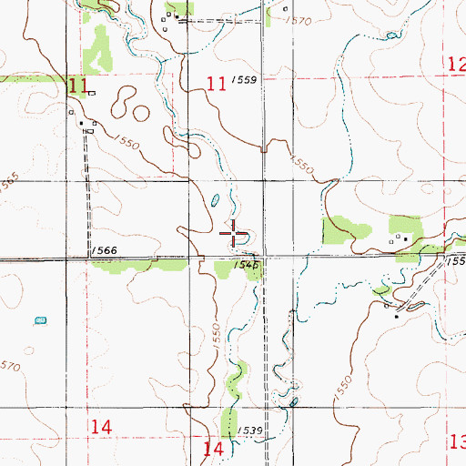 Topographic Map of Beulah School (historical), SD