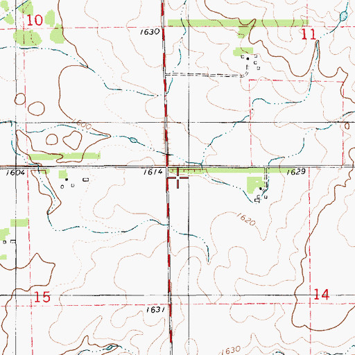 Topographic Map of Shrank School, SD