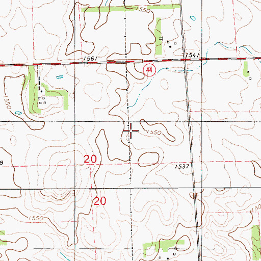 Topographic Map of Douglas City (historical), SD