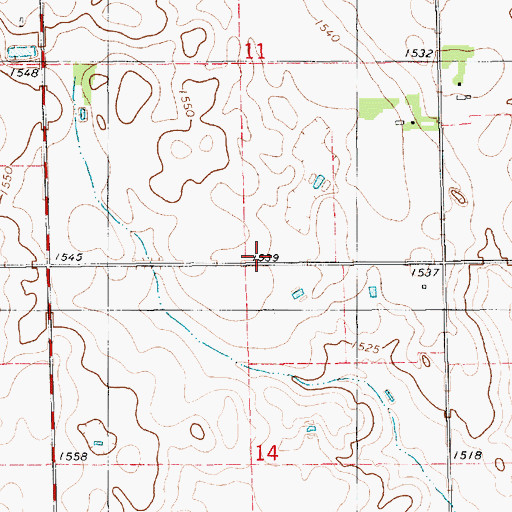 Topographic Map of Thury School (historical), SD