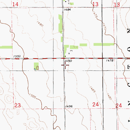 Topographic Map of Plainview (historical), SD