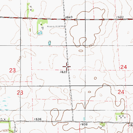 Topographic Map of Anderson School (historical), SD
