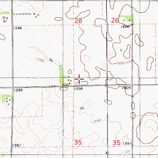 Topographic Map of Plainview School (historical), SD