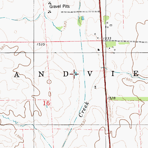 Topographic Map of Simpson Lake (historical), SD