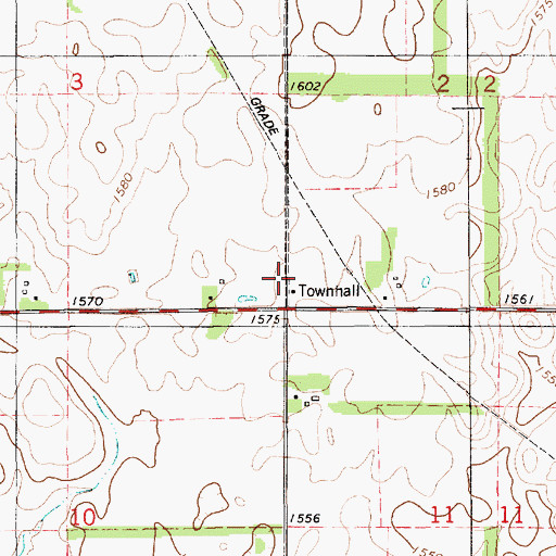Topographic Map of Chandler School (historical), SD
