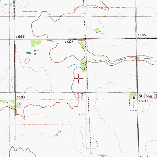 Topographic Map of Blooming Valley, SD