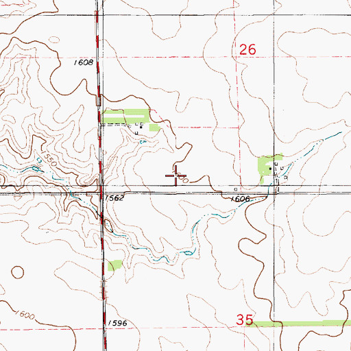 Topographic Map of Gardeman School, SD