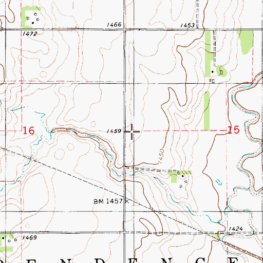 Topographic Map of Baird School (historical), SD