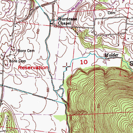 Topographic Map of Sharp Cove, AL