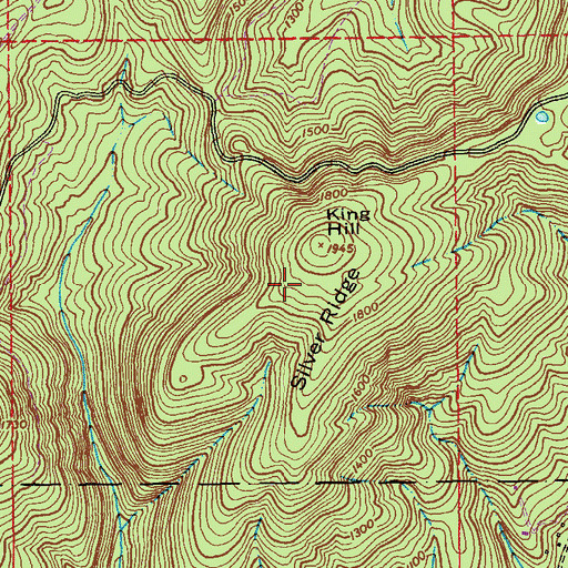 Topographic Map of Silver Ridge, AL