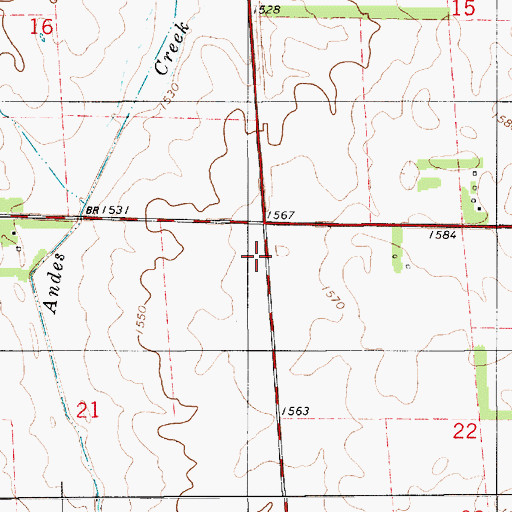 Topographic Map of Township of Grandview, SD