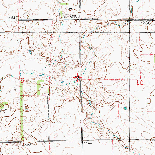 Topographic Map of Township of Huston, SD
