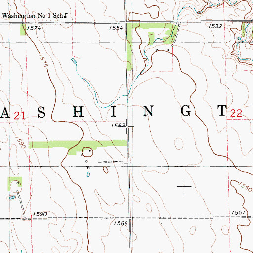Topographic Map of Township of Washington, SD