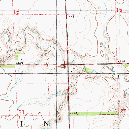 Topographic Map of Township of Tobin, SD