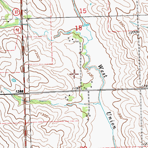 Topographic Map of Township of Sioux Valley, SD