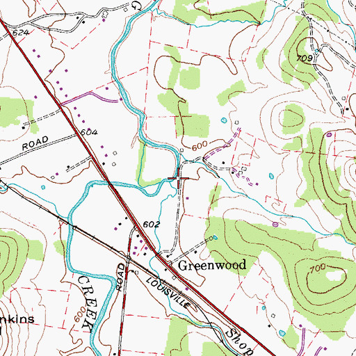Topographic Map of Shop Springs Branch, TN