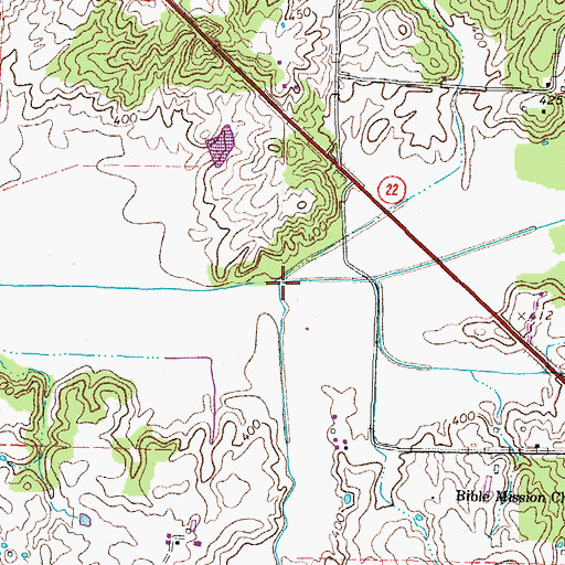 Topographic Map of Spring Creek Branch, TN