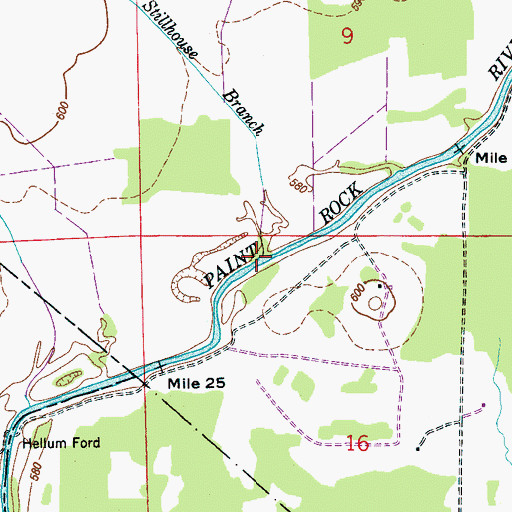 Topographic Map of Stillhouse Branch, AL