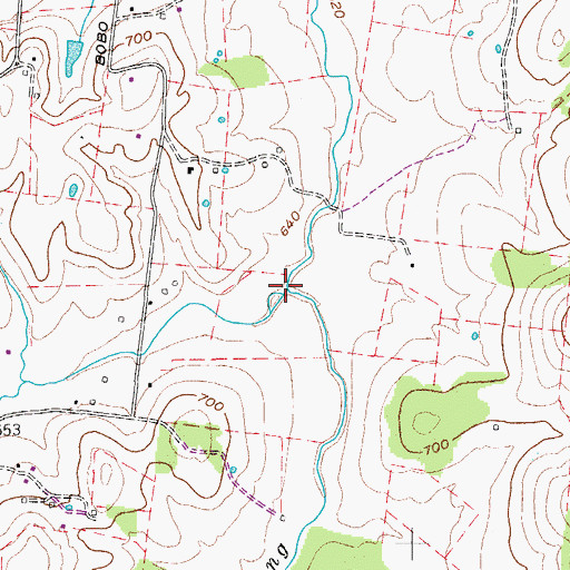 Topographic Map of West Prong Jennings Fork, TN