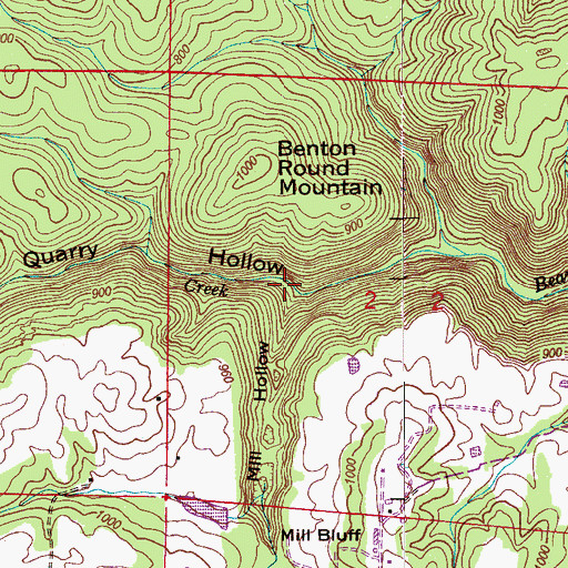 Topographic Map of Stone Quarry Hollow, AL