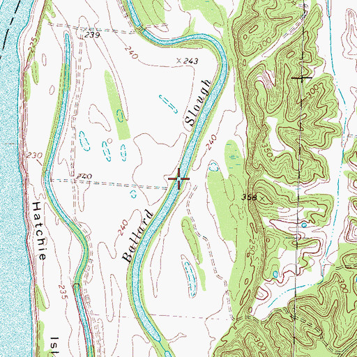 Topographic Map of Ballard Slough, TN