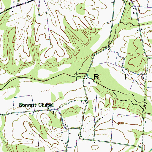 Topographic Map of Big Huckleberry Creek, TN