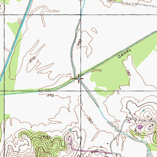Topographic Map of Brier Creek, TN