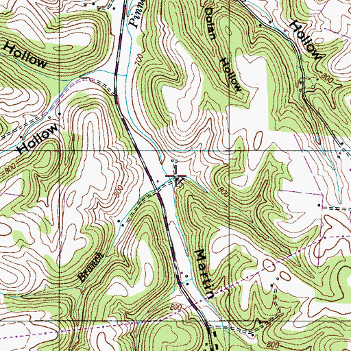 Topographic Map of Carpenter Branch, TN