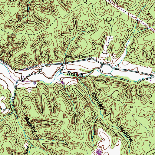 Topographic Map of Conley Hollow, TN
