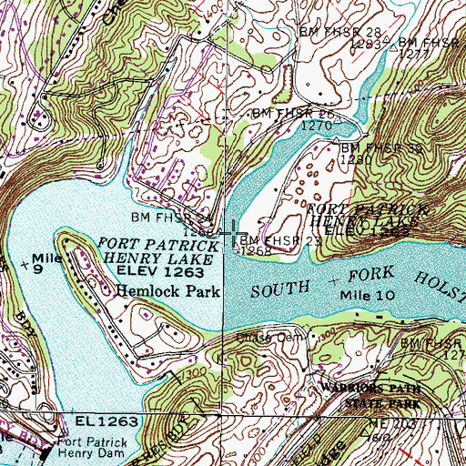 Topographic Map of Cook Valley, TN