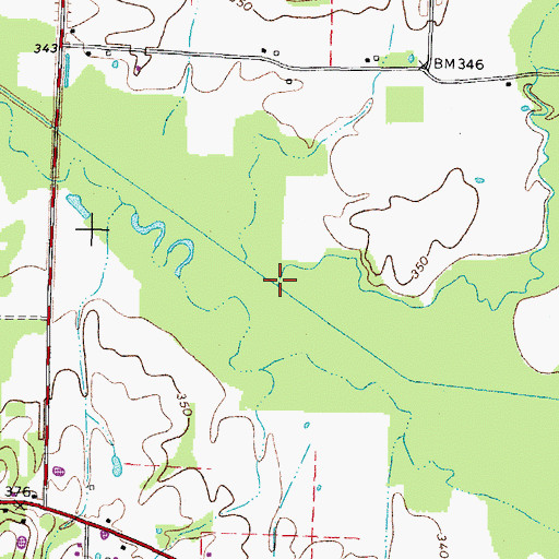 Topographic Map of Cotton Creek, TN