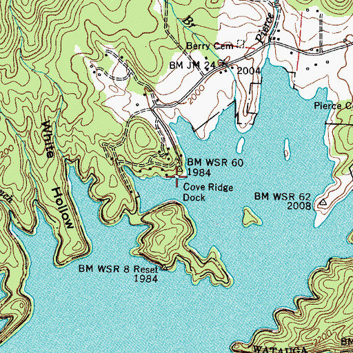Topographic Map of Cove Ridge Dock, TN