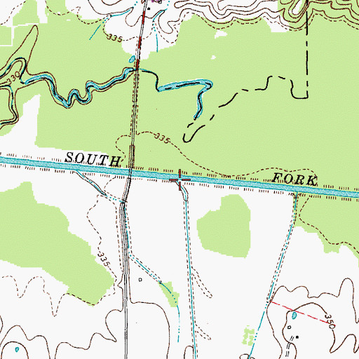 Topographic Map of DeMoss Creek, TN