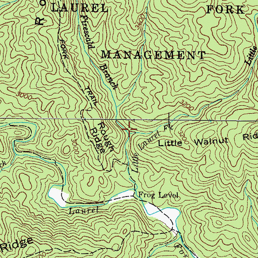 Topographic Map of Firescald Branch, TN