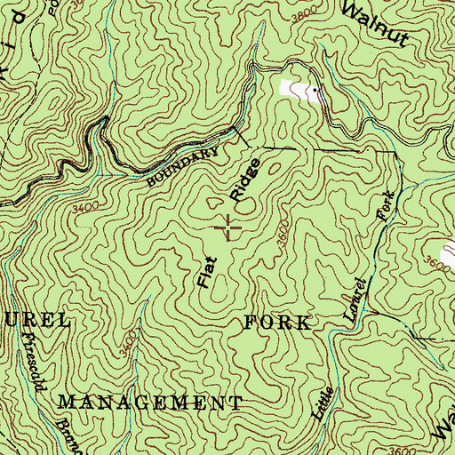 Topographic Map of Flat Ridge, TN