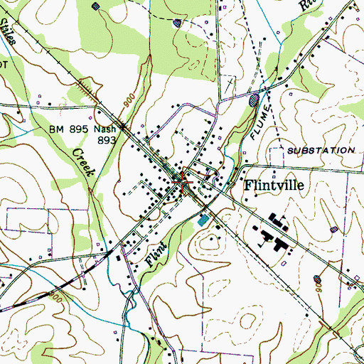 Topographic Map of Flintville, TN