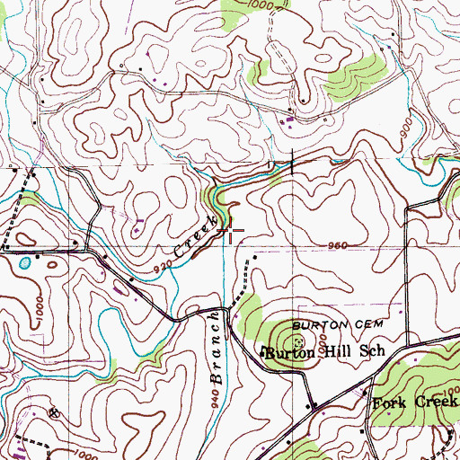 Topographic Map of Florida Branch, TN